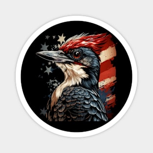 Patriotic Woodpecker Magnet